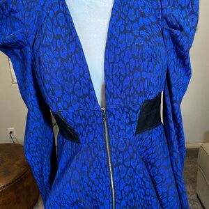 Bebe Jacquard Bandage Peplum Blazer – Size 14 – NWT